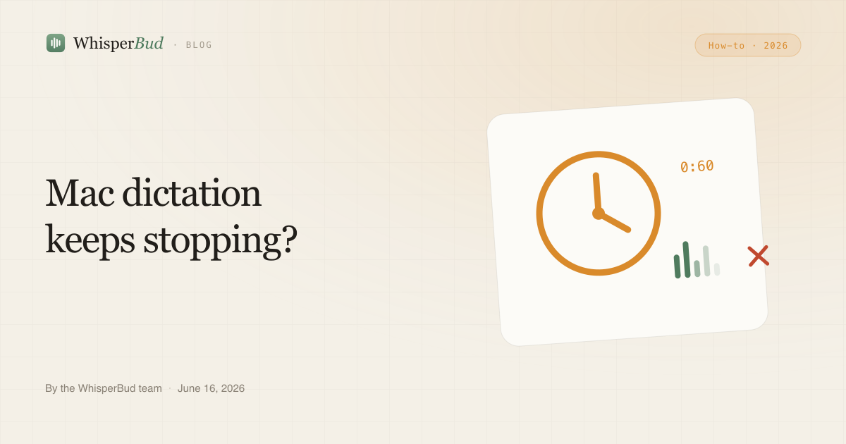 Mac Dictation Keeps Stopping? Causes and Fixes